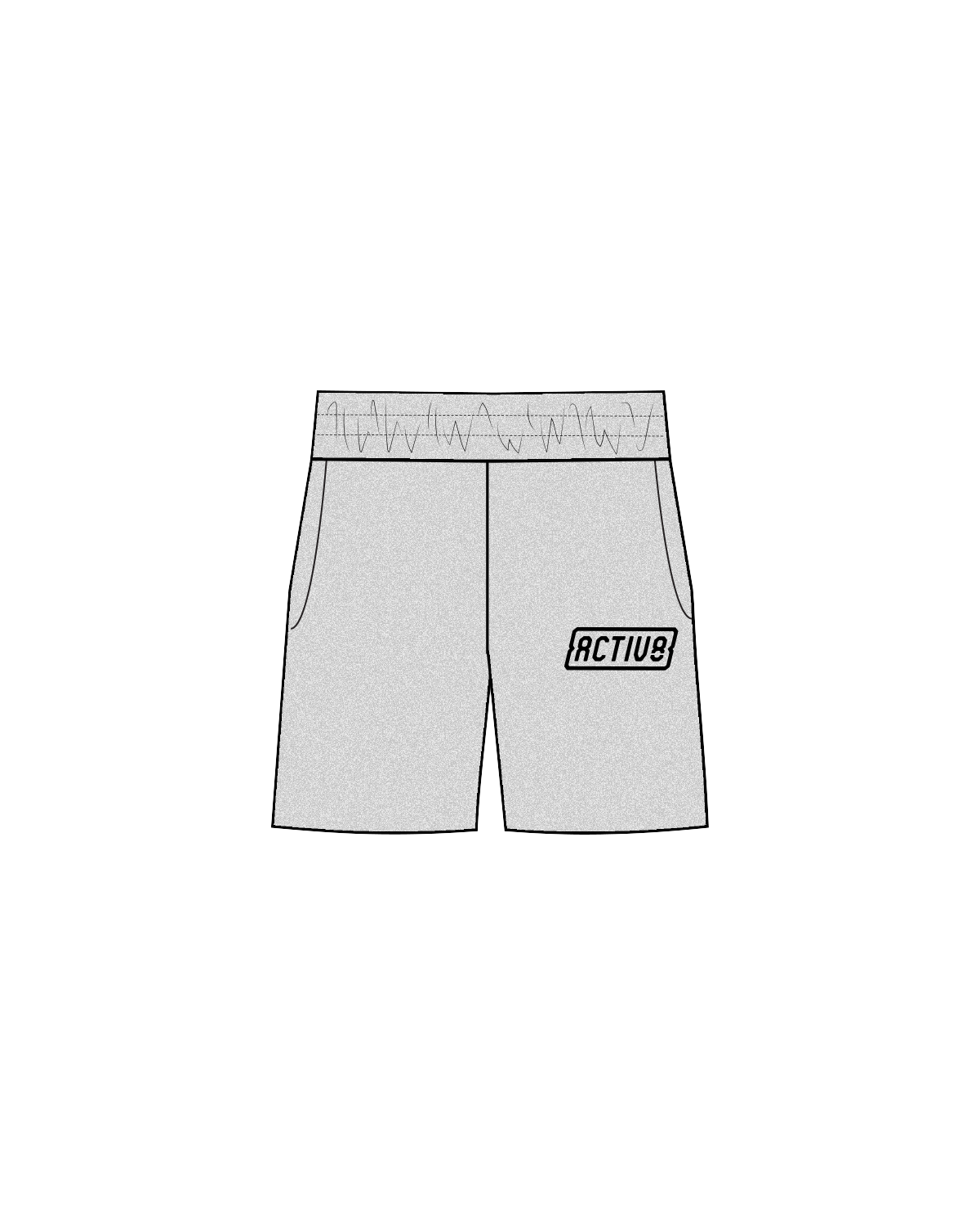 The Sweat Short - Heather - Activ8 - Left Thigh/Pocket - Black